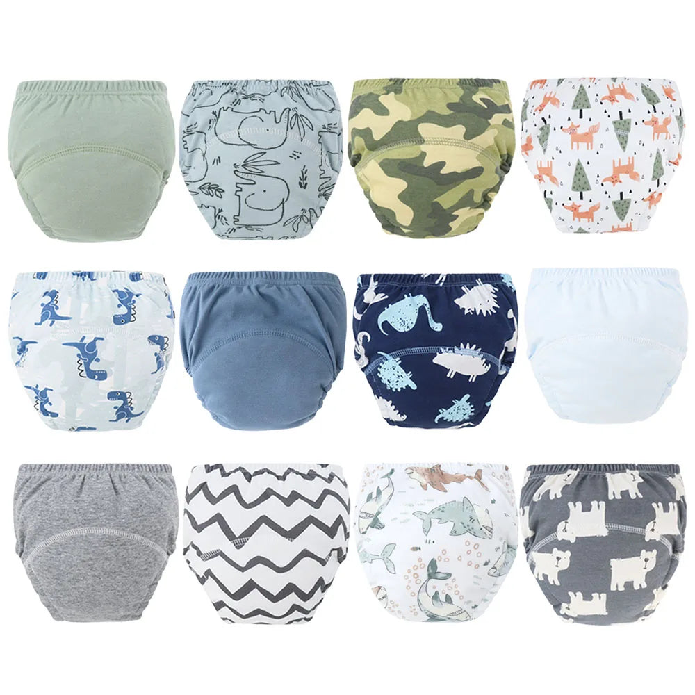 12-Pcs Reusable Baby Potty Training Pants Set