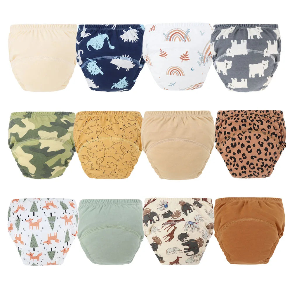12-Pcs Reusable Baby Potty Training Pants Set