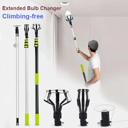 Telescopic Bulb Changing Rod Tool For Aerial Lamp Installation