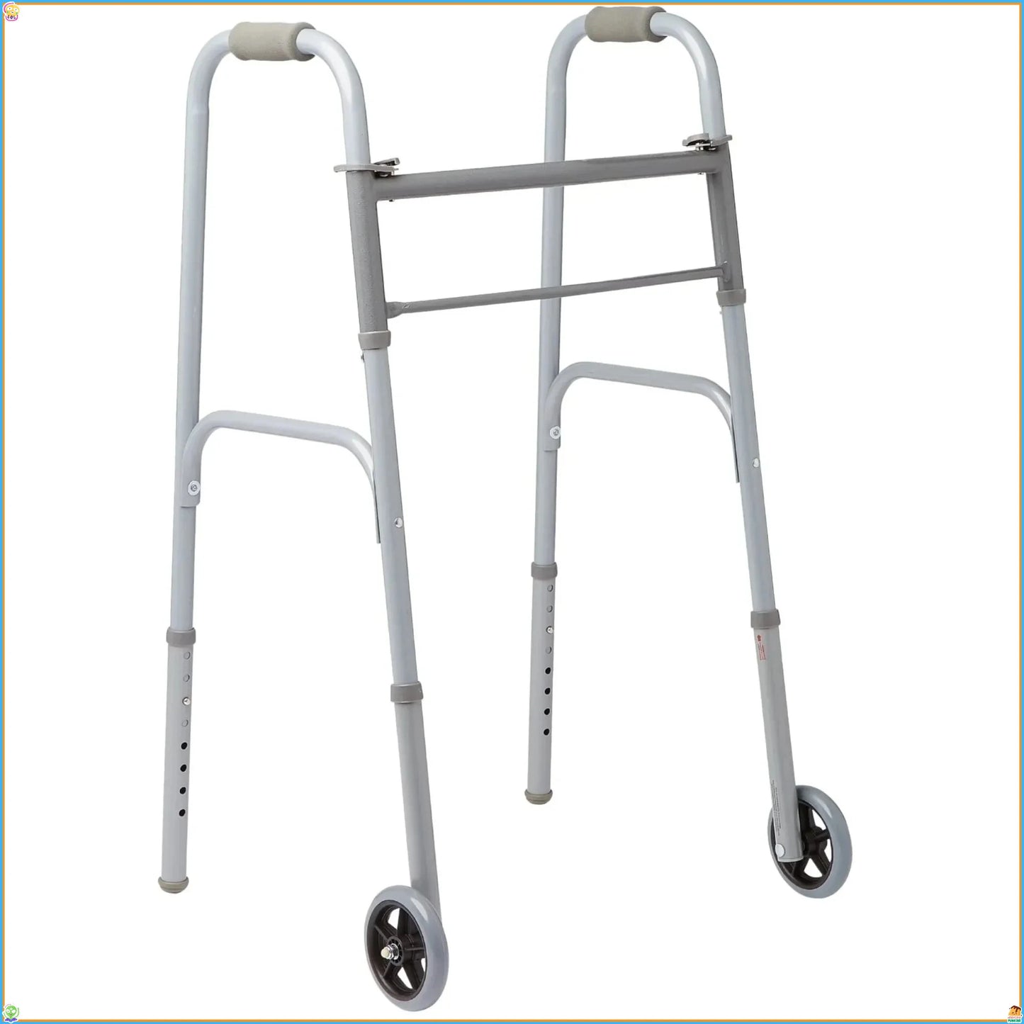 Sturdy Steel Walker With 400 Lb Capacity And Folding Frame