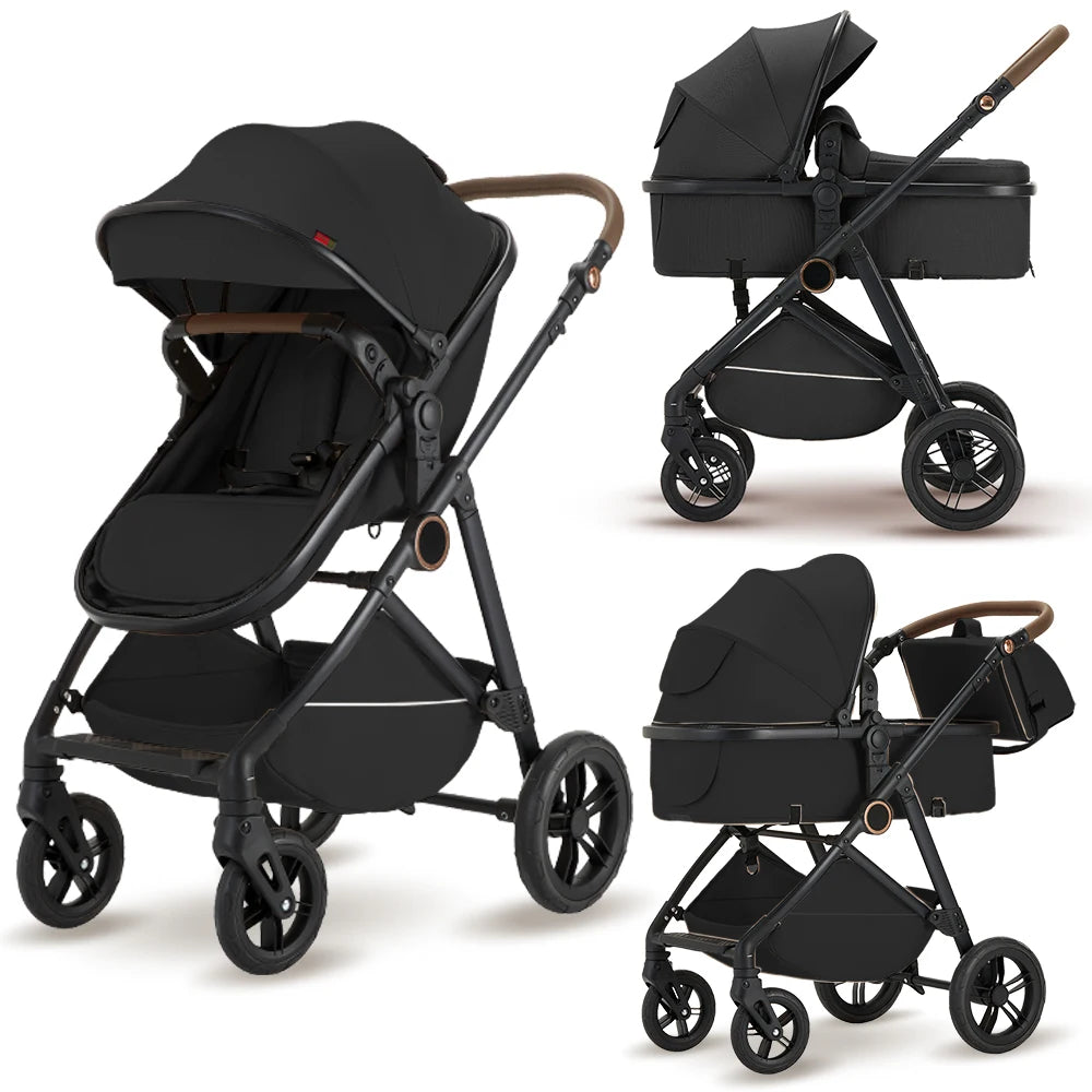 B.childhood 2-In-1 Baby Stroller Foldable Pram Adjustable Canopy