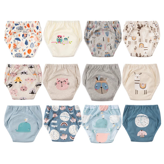 12-Pcs Reusable Baby Potty Training Pants Set