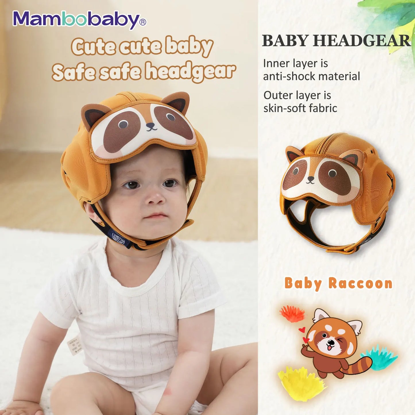 Mambobaby Anti-Shock Baby Helmet Toddler Head Protector