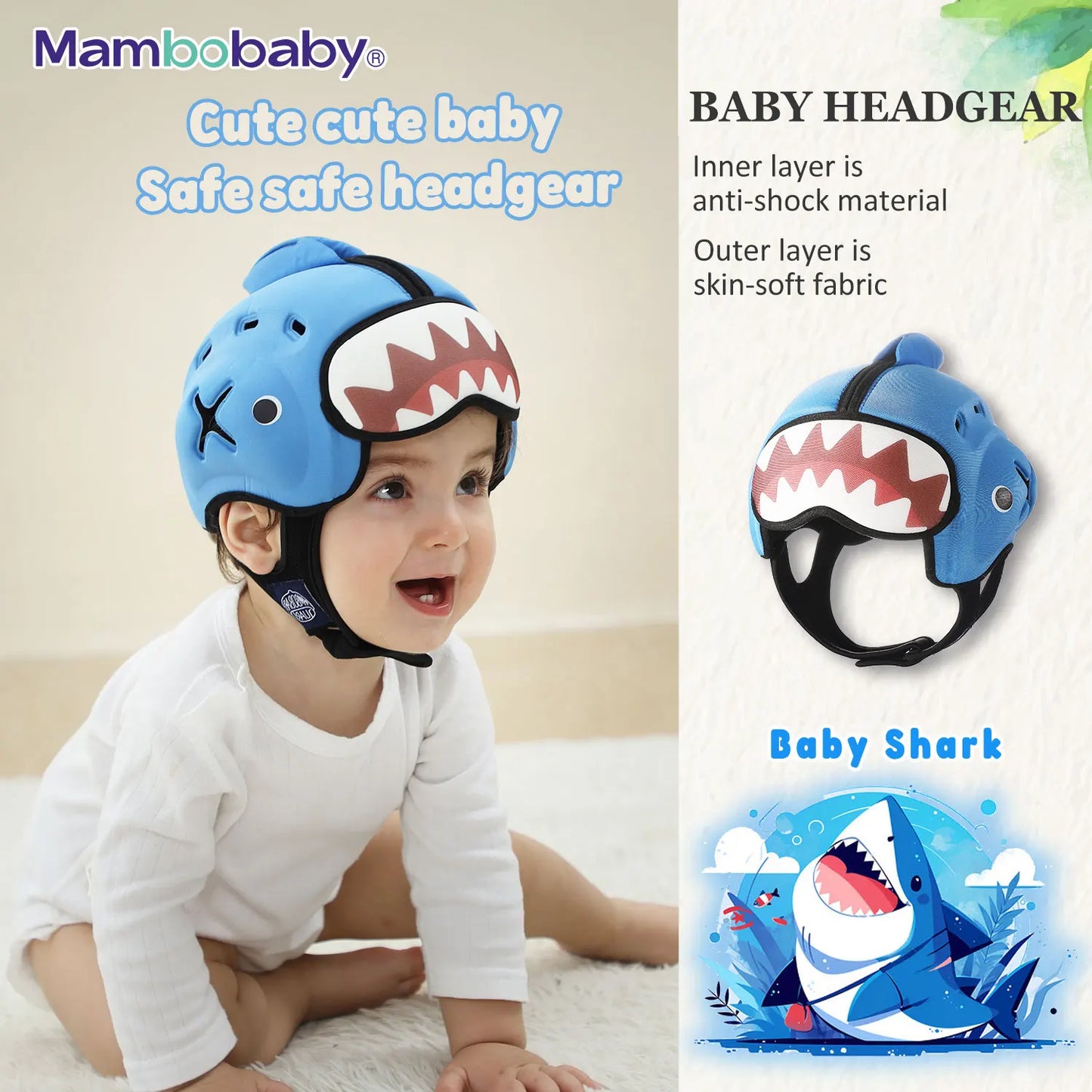 Mambobaby Anti-Shock Baby Helmet Toddler Head Protector