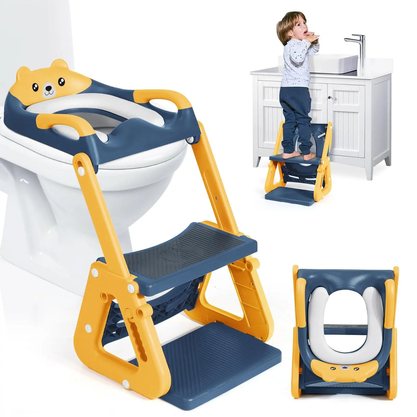 Potty Training Seat With Step Stool For Toddlers Premium