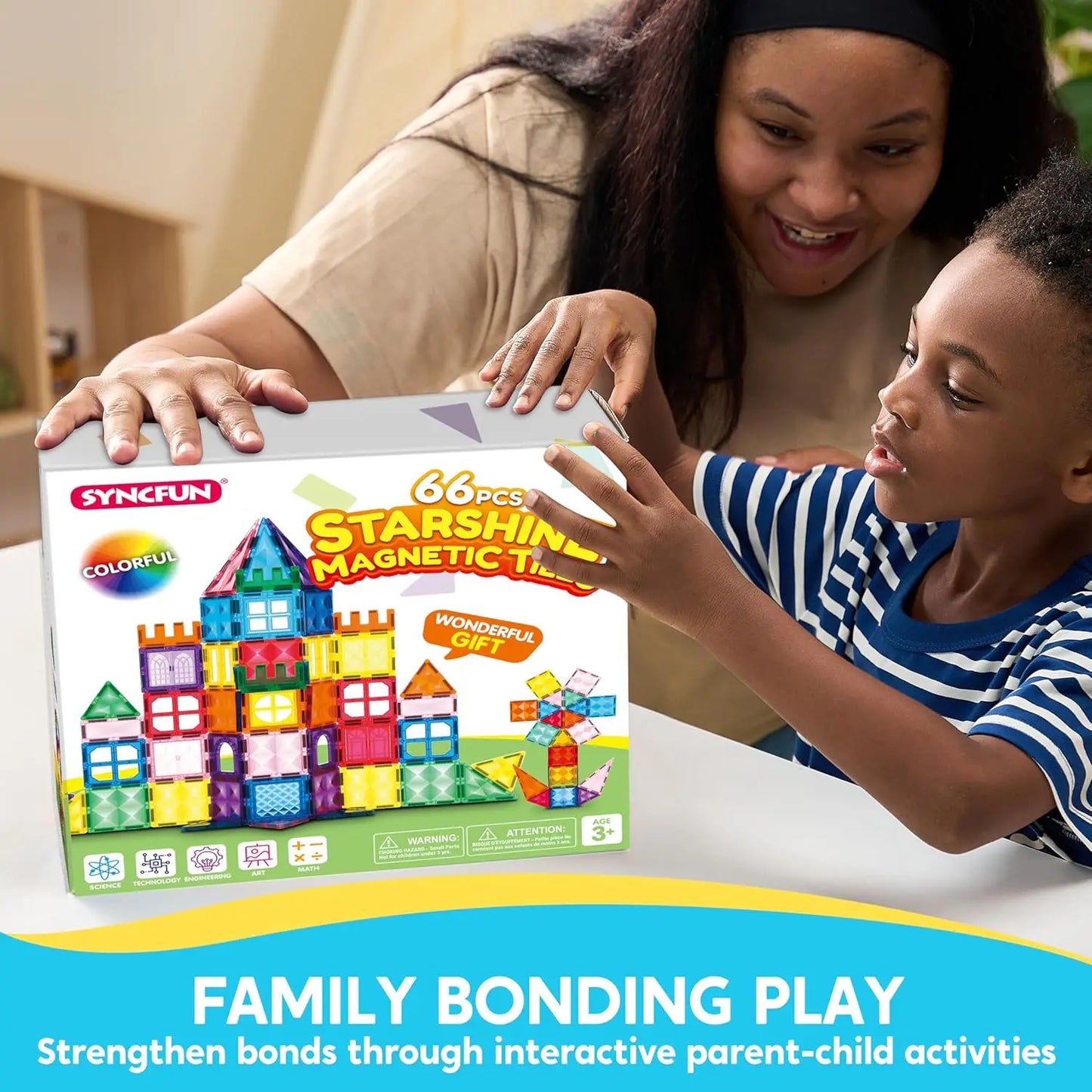Joyfy Magnetic Building Tiles Educational STEM Toy