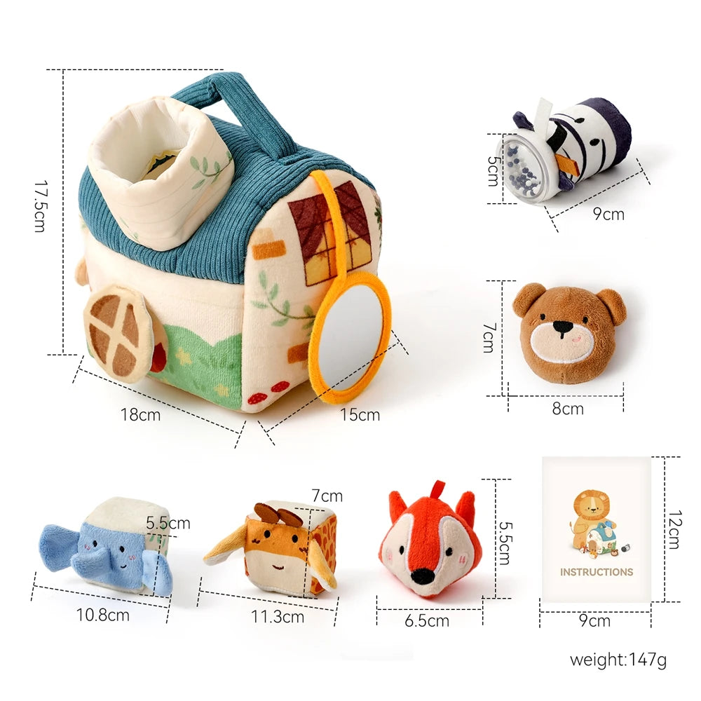 Montessori Farm Animals Soft Toys For Baby Sensory Play