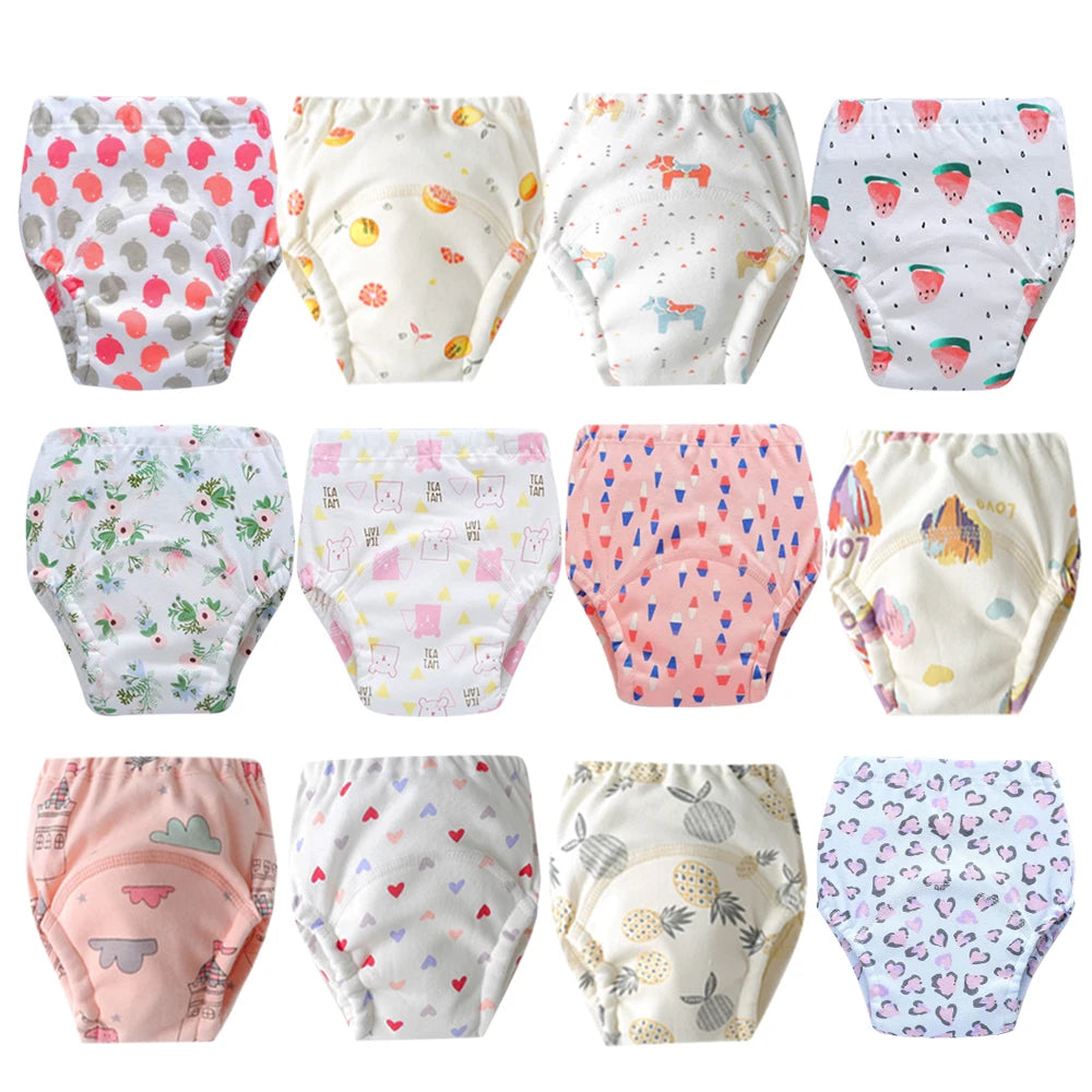 12-Pcs Reusable Baby Potty Training Pants Set