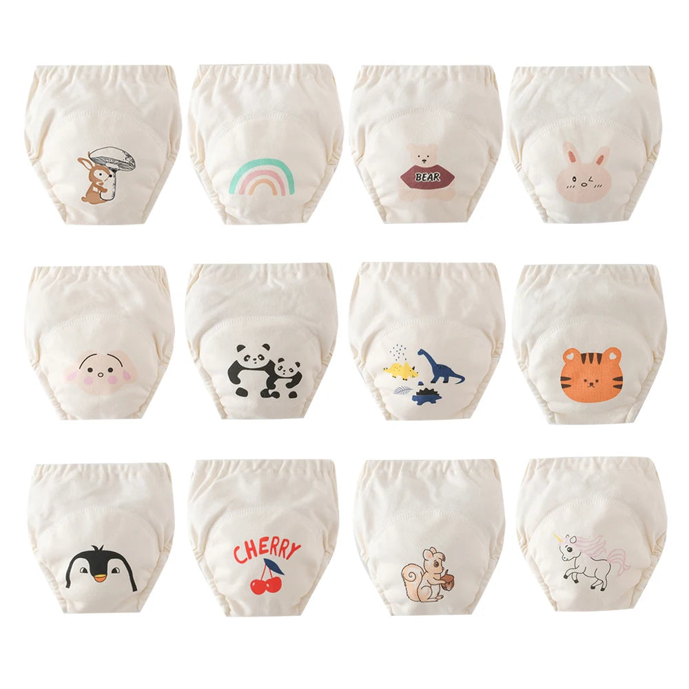 12-Pcs Reusable Baby Potty Training Pants Set