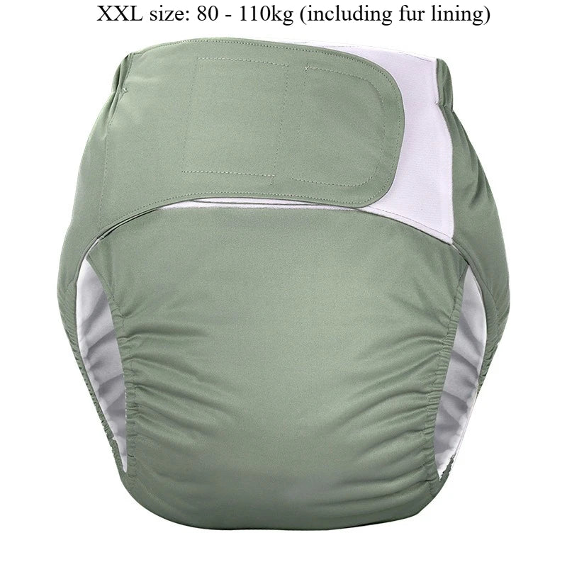 Washable Adult Cloth Diapers With Hook Loop Waterproof Leakproof