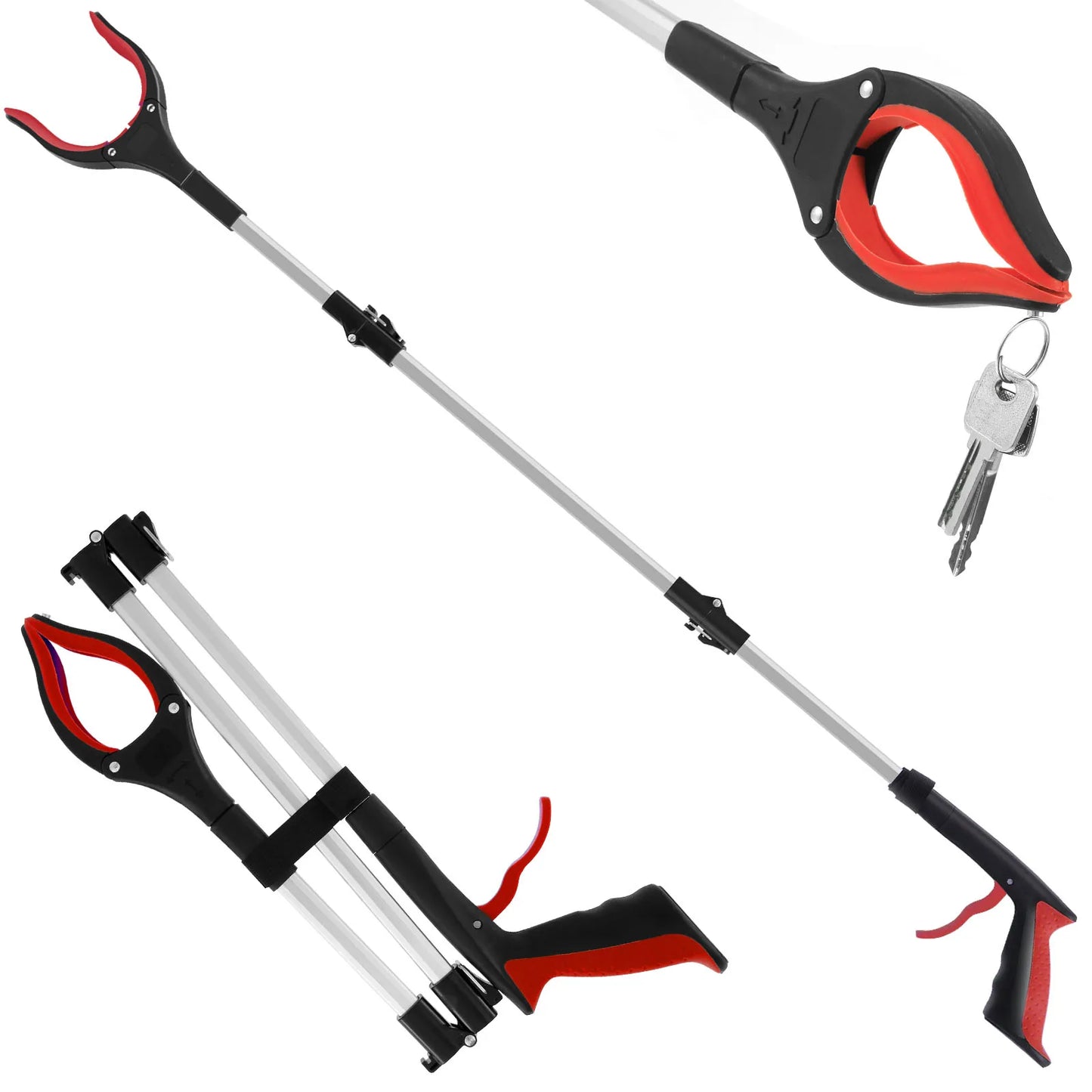 Willstar Foldable Gripper Extender Litter Picker With Rotating Clip
