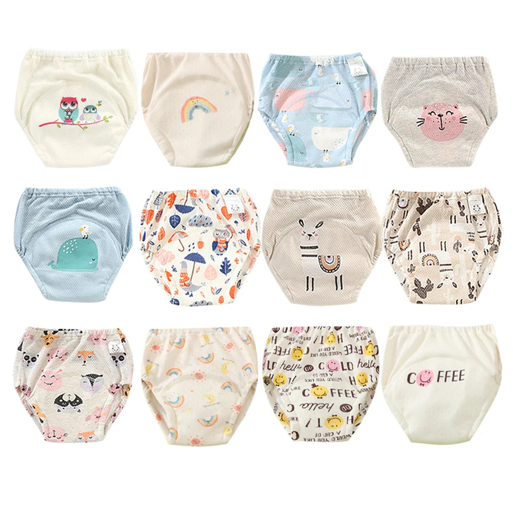 12-Pcs Reusable Baby Potty Training Pants Set