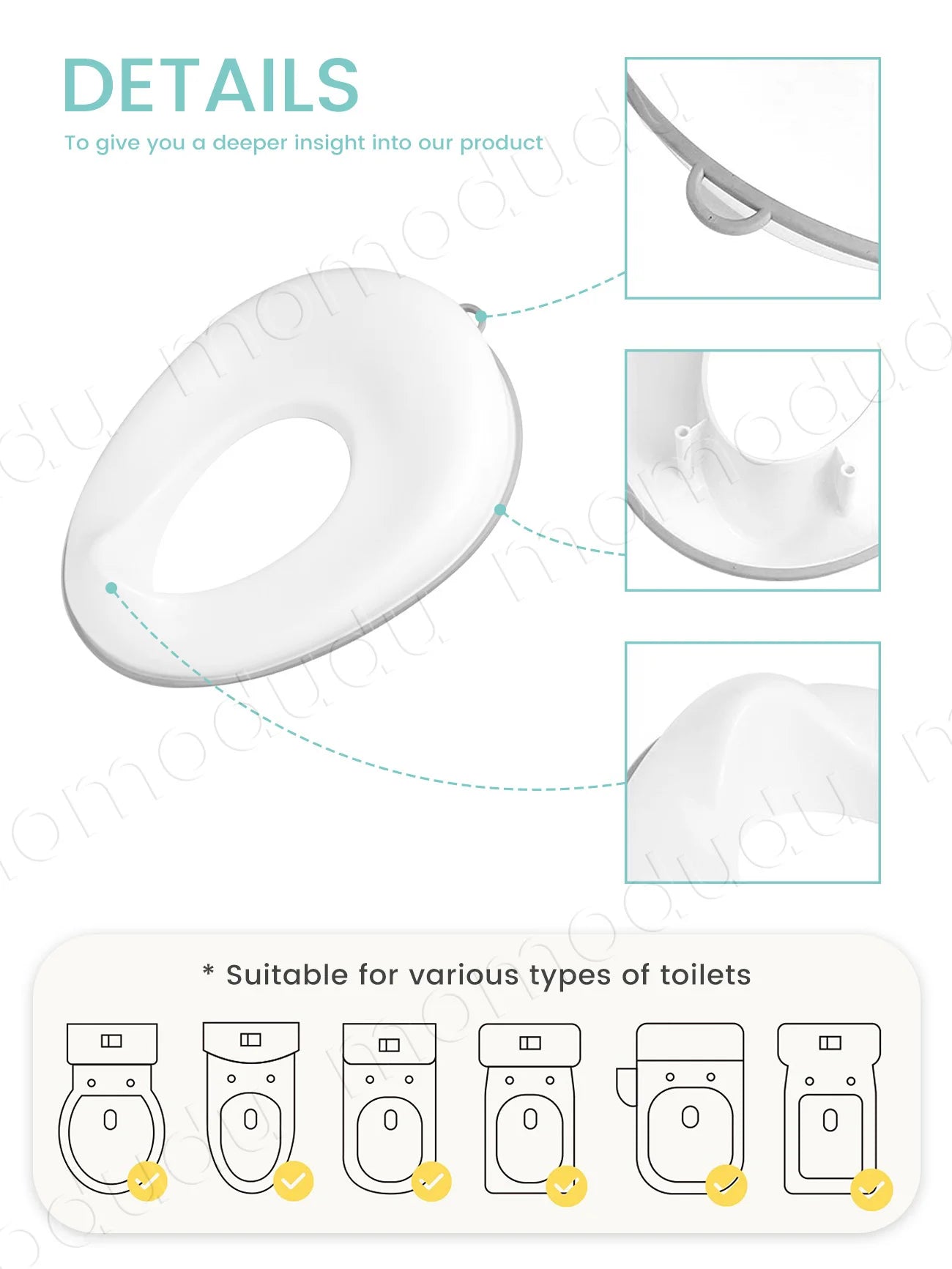 Momo&dudu Portable Toddler Toilet Seat With Splash Guard
