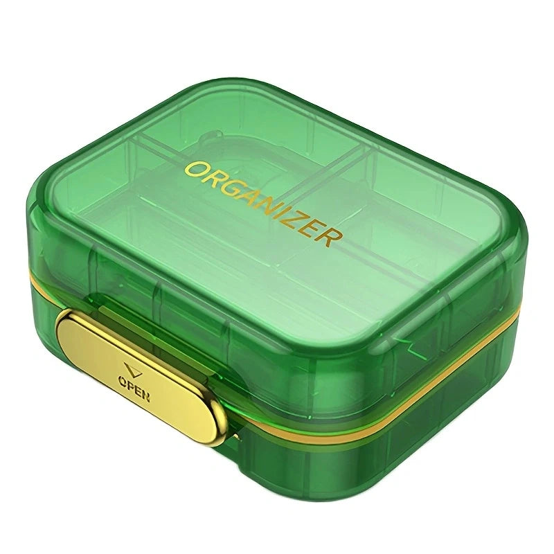 NONECN 7 Compartment Travel Pill Organizer Airtight Case