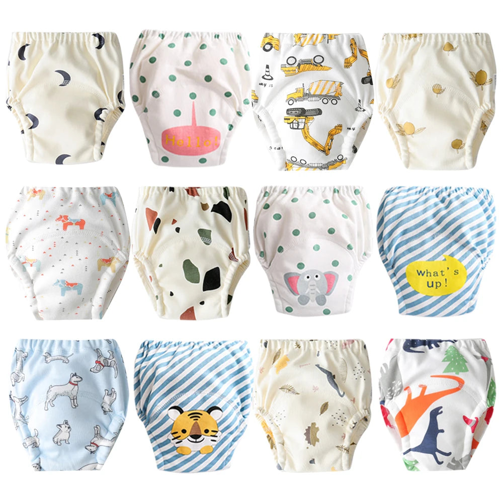 12-Pcs Reusable Baby Potty Training Pants Set
