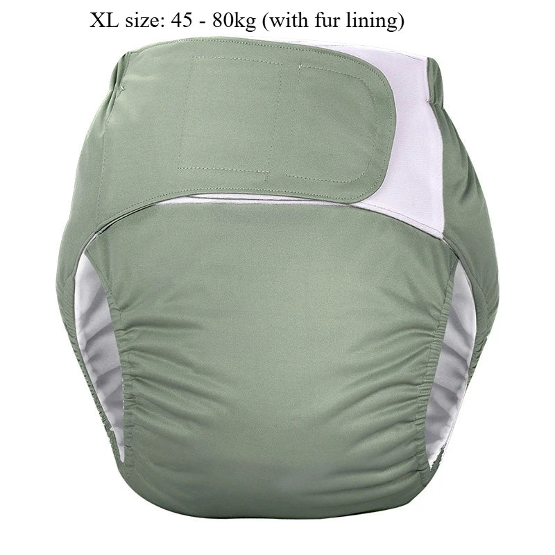 Washable Adult Cloth Diapers With Hook Loop Waterproof Leakproof