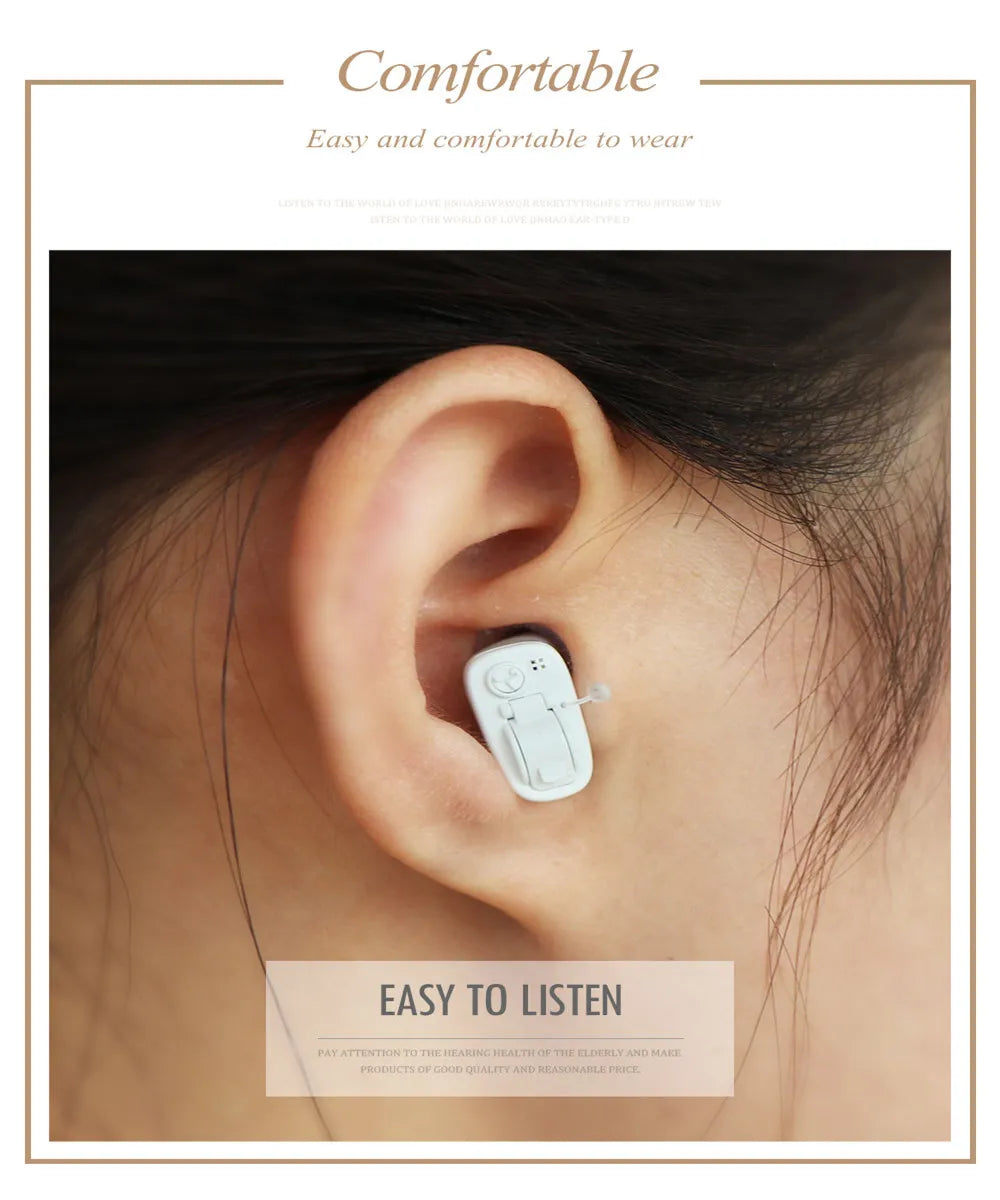 Jinghao Mini Hearing Aids CIC Sound Amplifier For Elderly