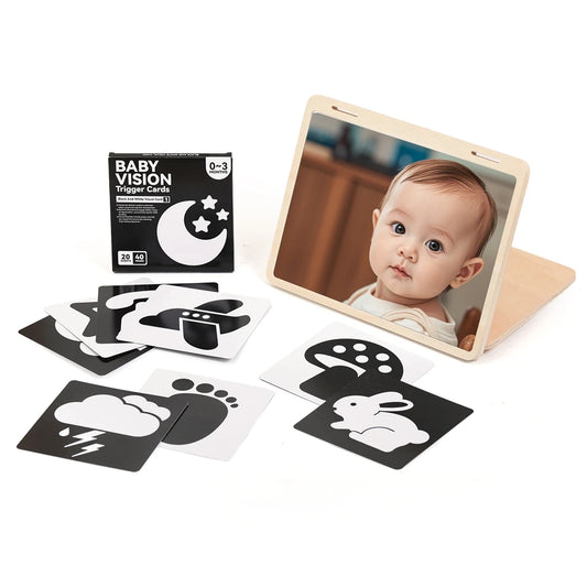 Montessori Baby Floor Mirror For Tummy Time Sensory Self-Awareness Toy