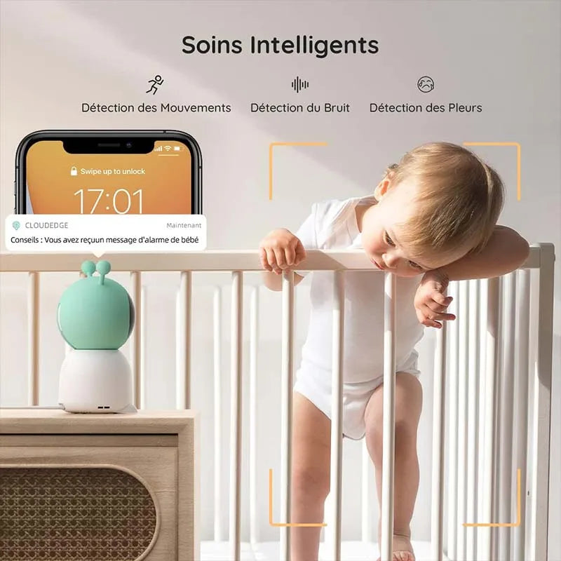 BOIFUN Baby Monitor Camera With 360 Rotation And App
