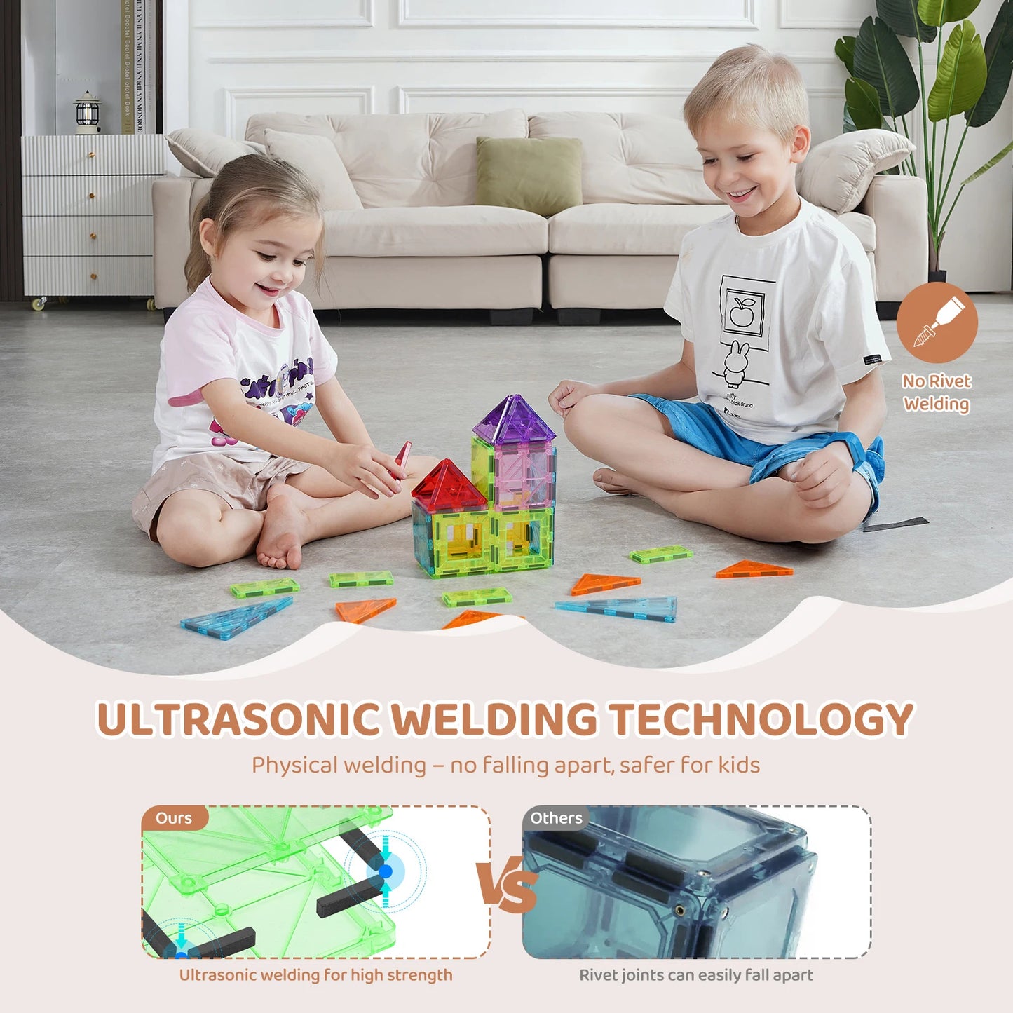 SucceBuy Magnetic Tiles Building Blocks STEM Educational Toys