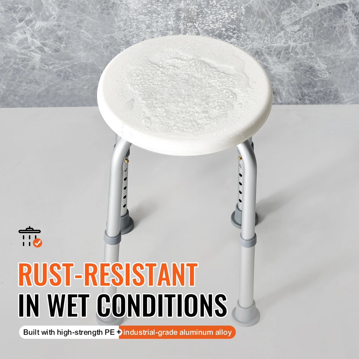 Shower Chair Non Slip Bath Stool For Elderly And Disabled