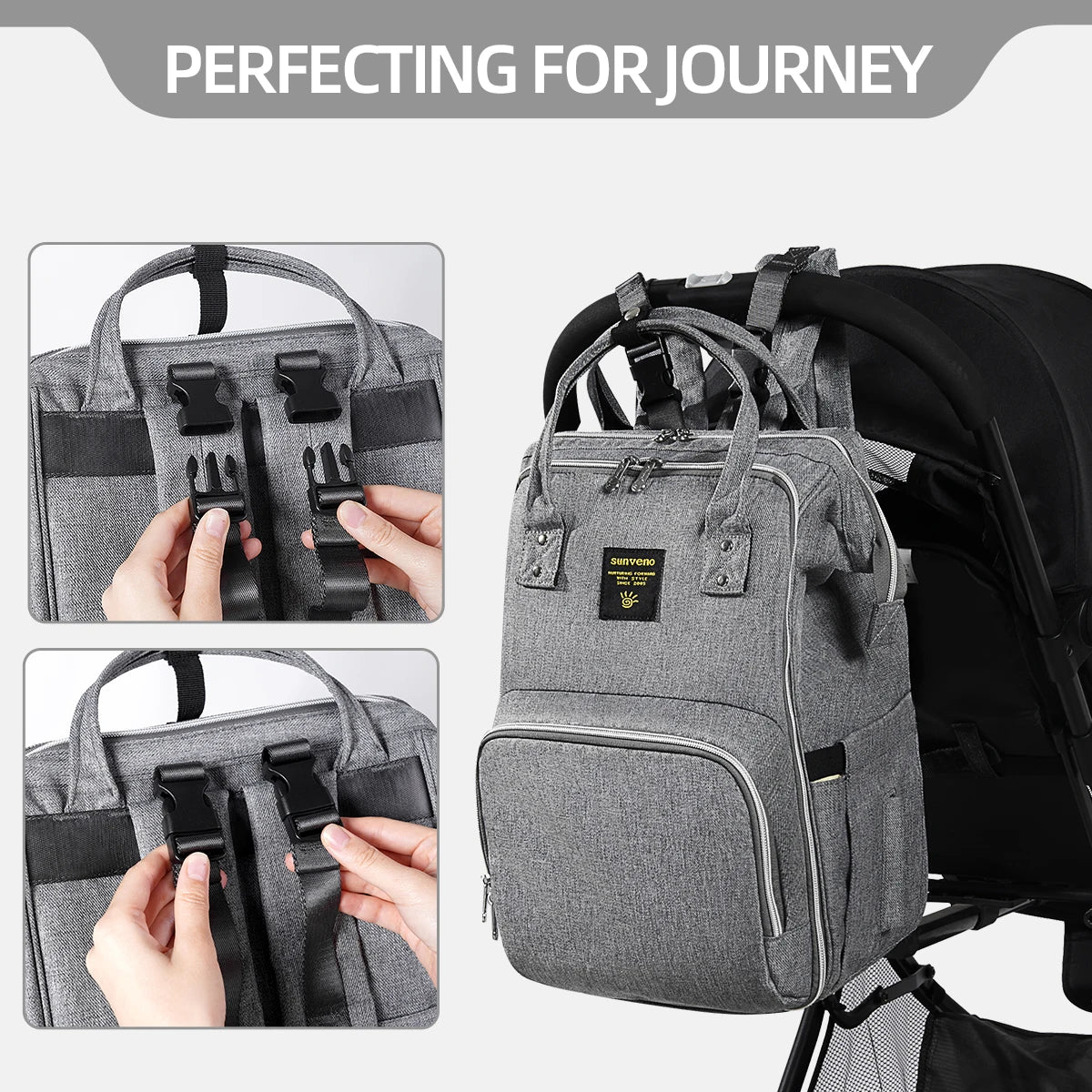 Sunveno Diaper Bag Backpack Multifunction Travel Maternity Baby Bag