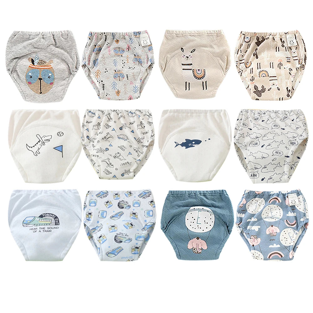 12-Pcs Reusable Baby Potty Training Pants Set