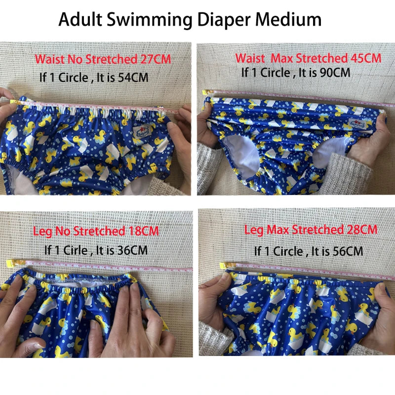 Washable Reusable Adult Swimming Diapers For Pool Use