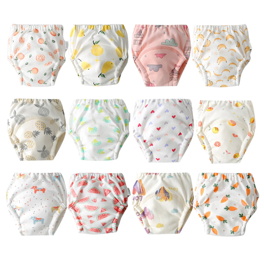 12-Pcs Reusable Baby Potty Training Pants Set