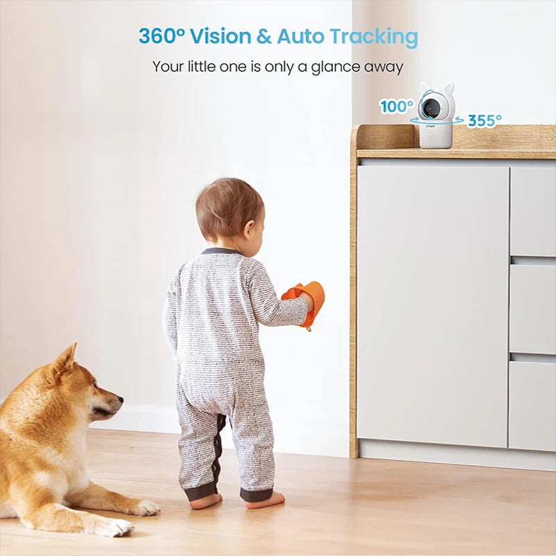 IEGEEK 1080P PTZ Indoor Baby Monitor With 4.3 Inch Screen
