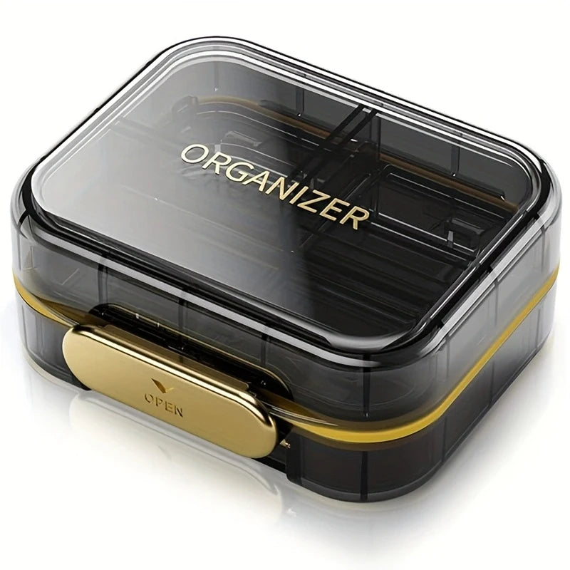 NONECN 7 Compartment Travel Pill Organizer Airtight Case