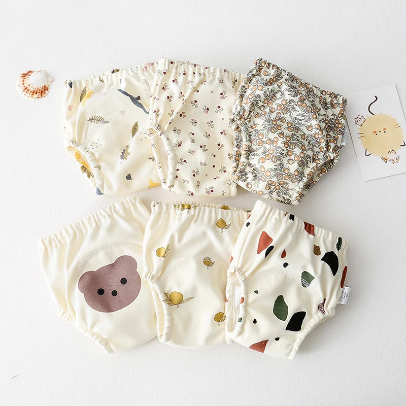 Baby Training Pants Washable Cotton Underwear For Potty Training