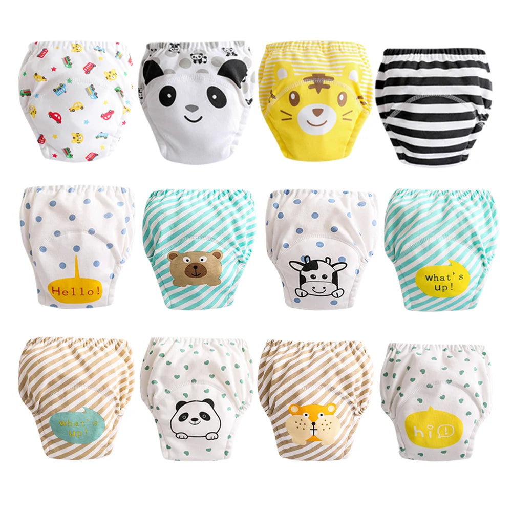 12-Pcs Reusable Baby Potty Training Pants Set