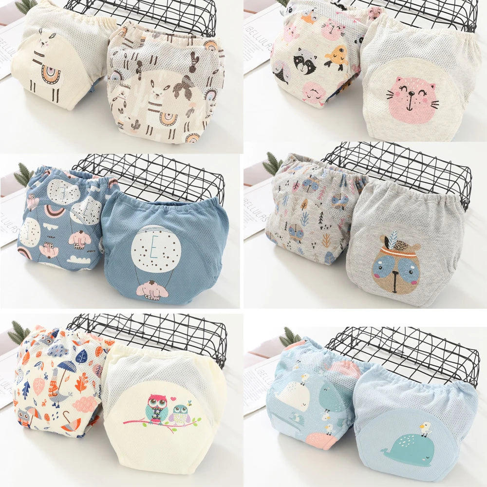 12-Pcs Reusable Baby Potty Training Pants Set