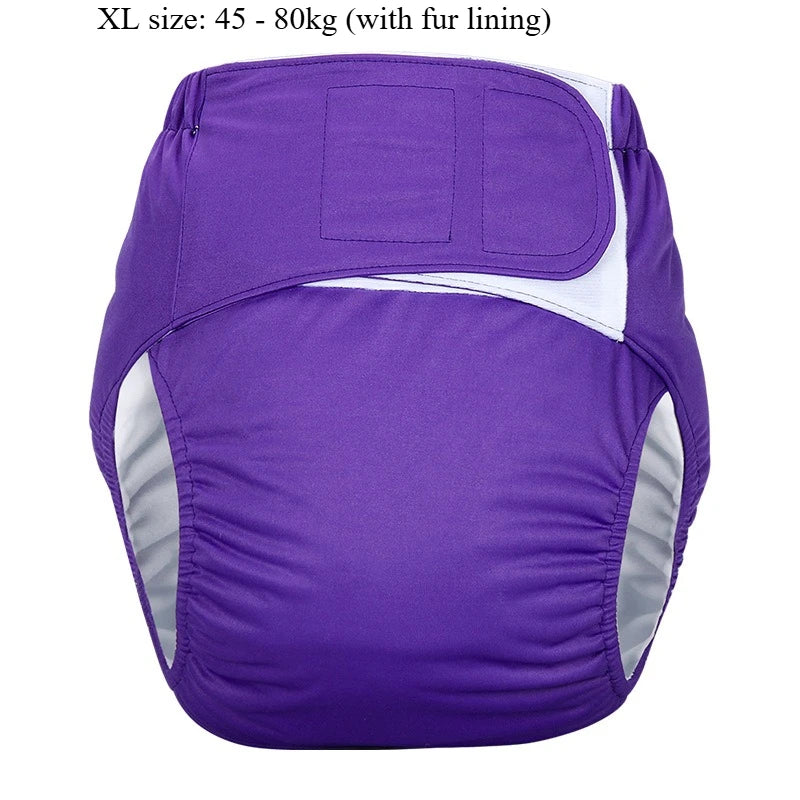 Washable Adult Cloth Diapers With Hook Loop Waterproof Leakproof