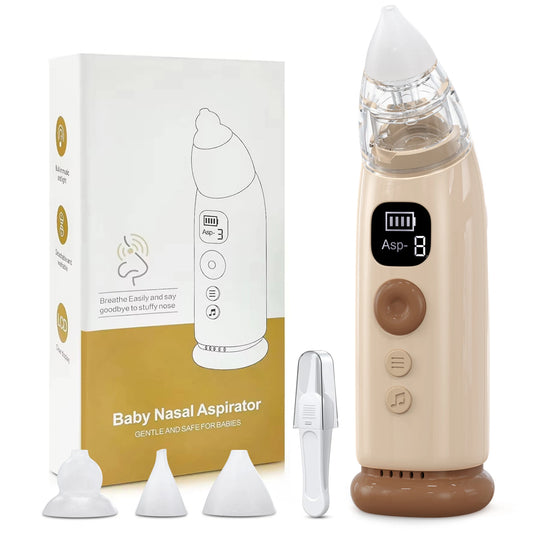 Hansqui Electric Baby Nasal Aspirator With 3 Silicone Nozzles Rechargeable