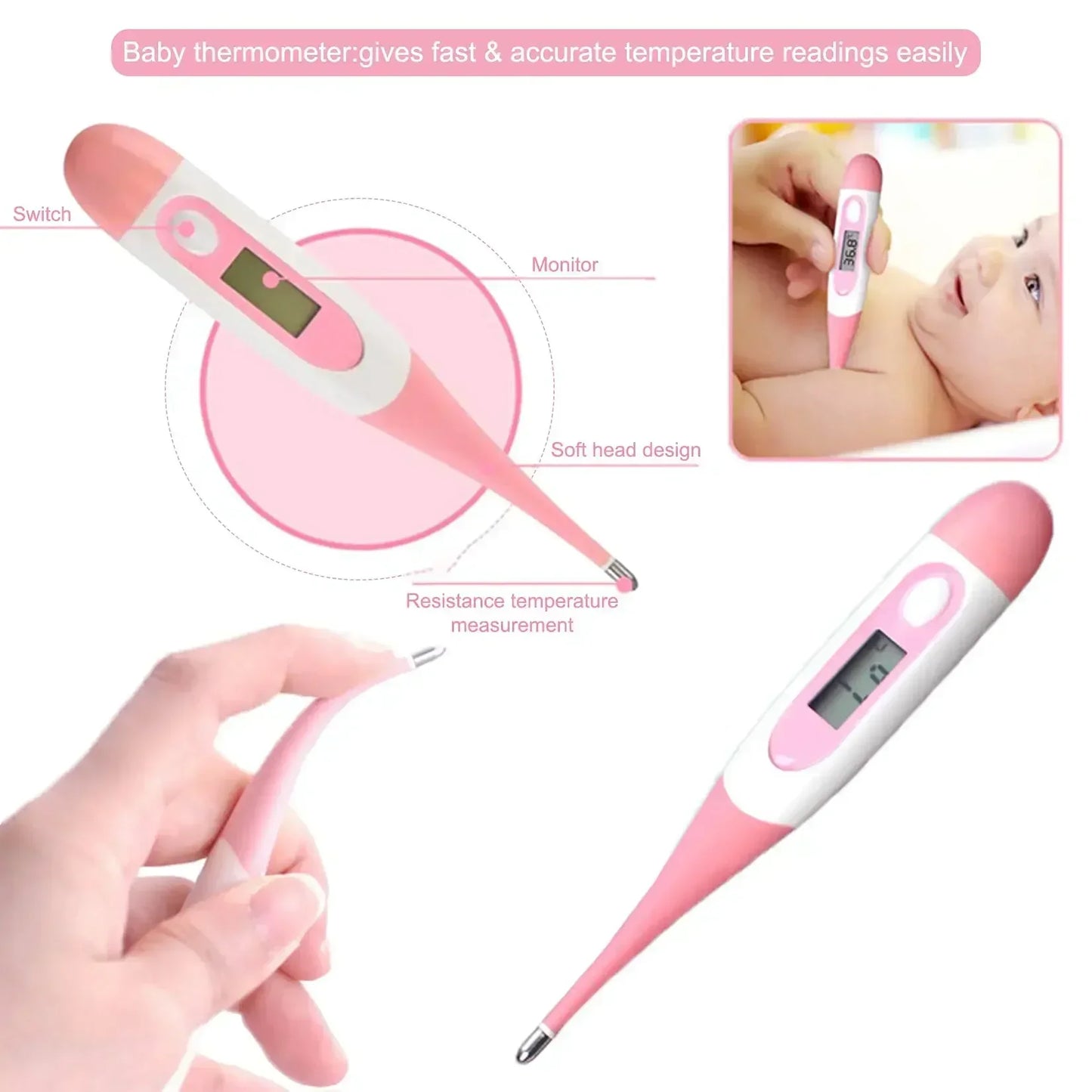 NOVELTY MOON Baby Health Care Grooming Kit With Thermometer