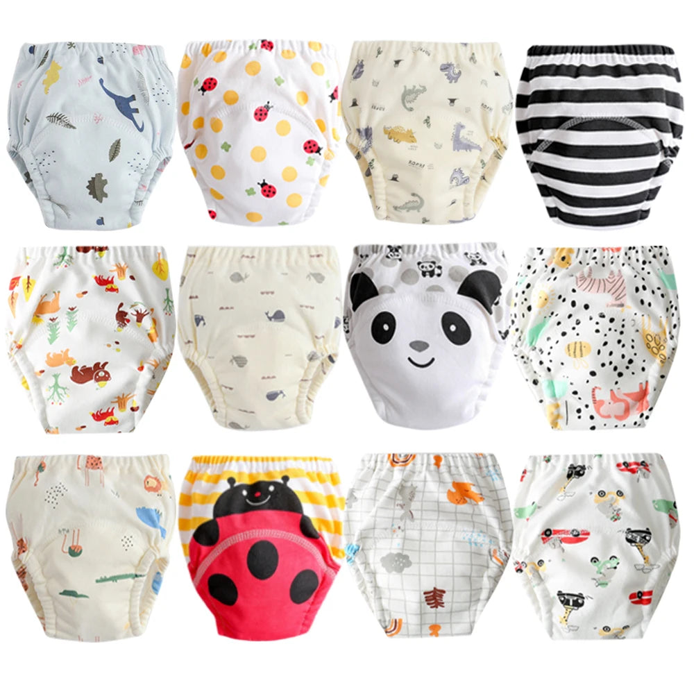 12-Pcs Reusable Baby Potty Training Pants Set