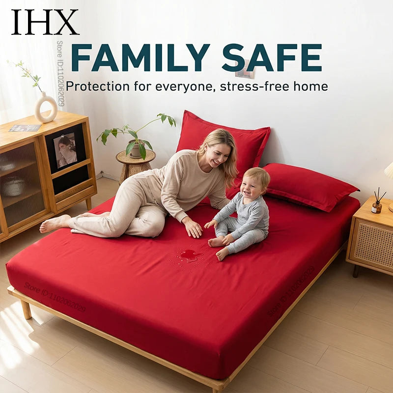 IHX Waterproof Flat Sheet Mattress Protector Anti Slip Ultra Soft