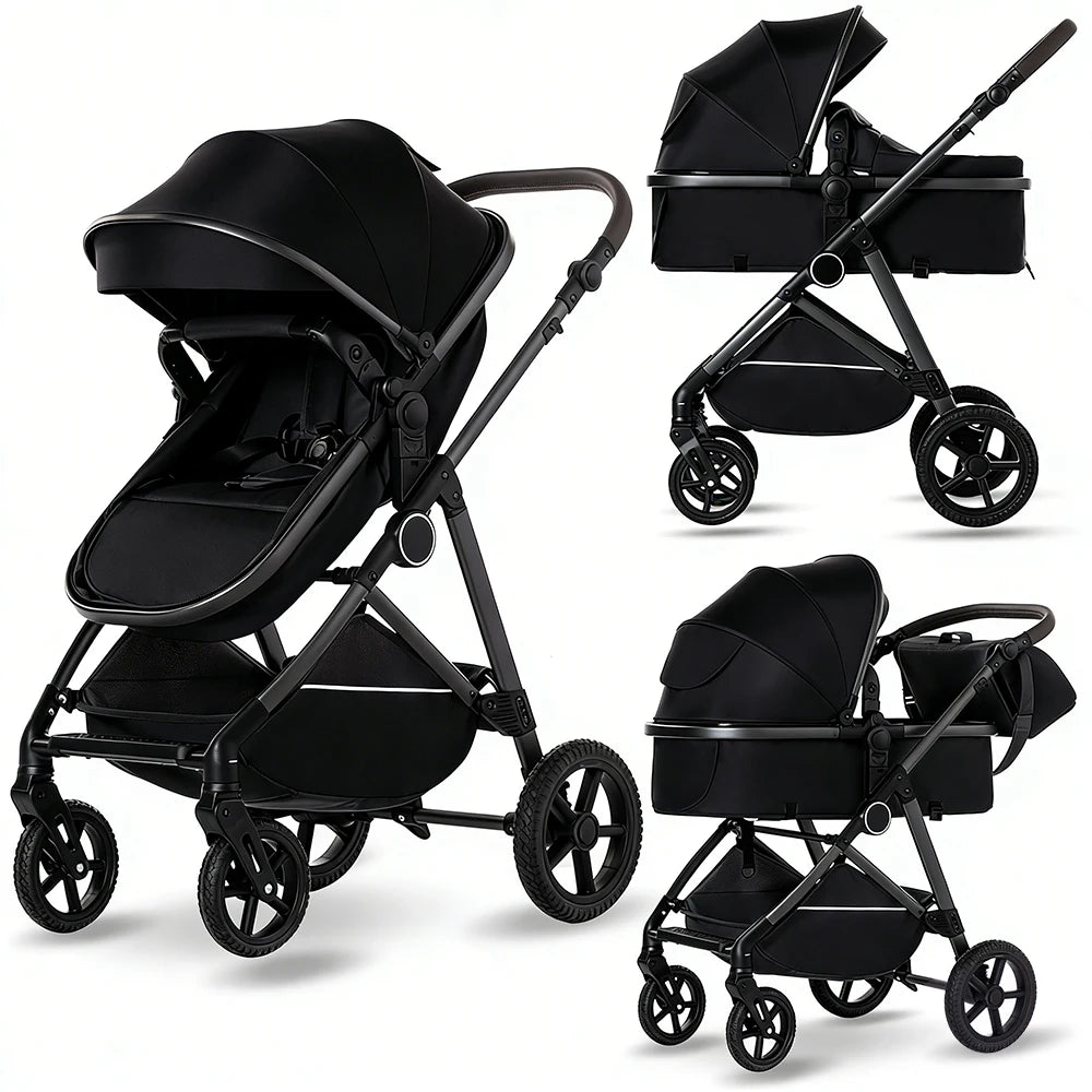 B.childhood 2-In-1 Baby Stroller Foldable Pram Adjustable Canopy