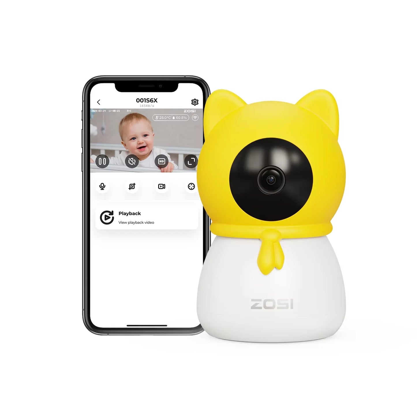 ZOSI C516 4MP Indoor PT Wireless Security Camera Pro