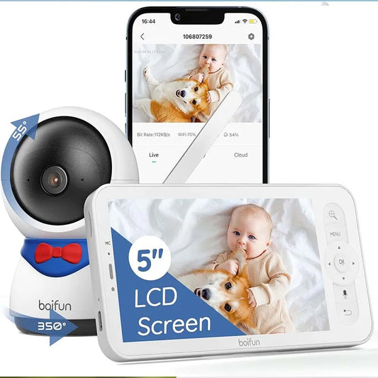 BOIFUN 1080P Baby Monitor Camera PTZ Auto Tracking Smartphone