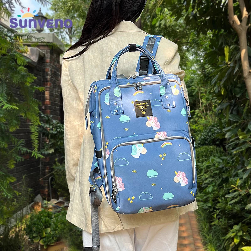 Sunveno Diaper Bag Backpack Multifunction Travel Maternity Baby Bag