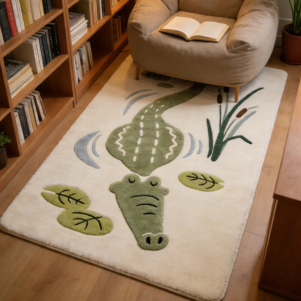 None Crocodile Plush Nursery Play Mat Non Slip Crawling