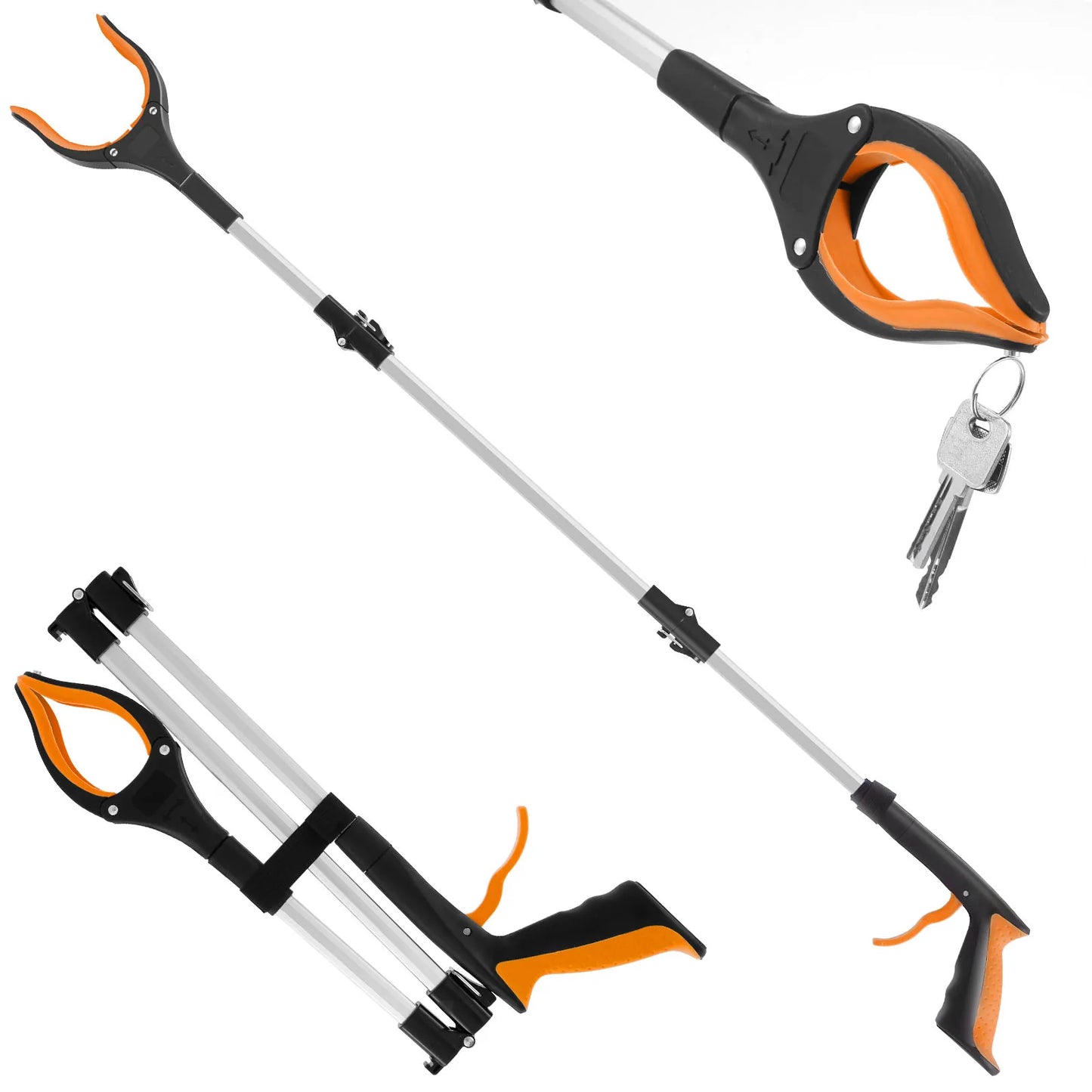 Willstar Foldable Gripper Extender Litter Picker With Rotating Clip