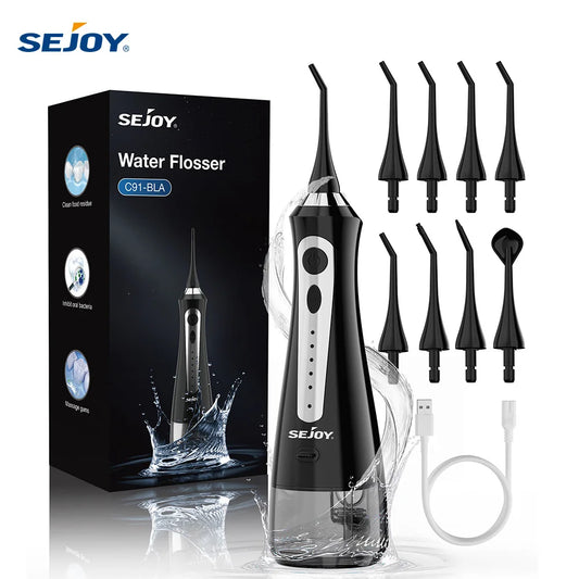 SEJOY Water Flosser Irrigator Home Use 5 Modes 8 Tips