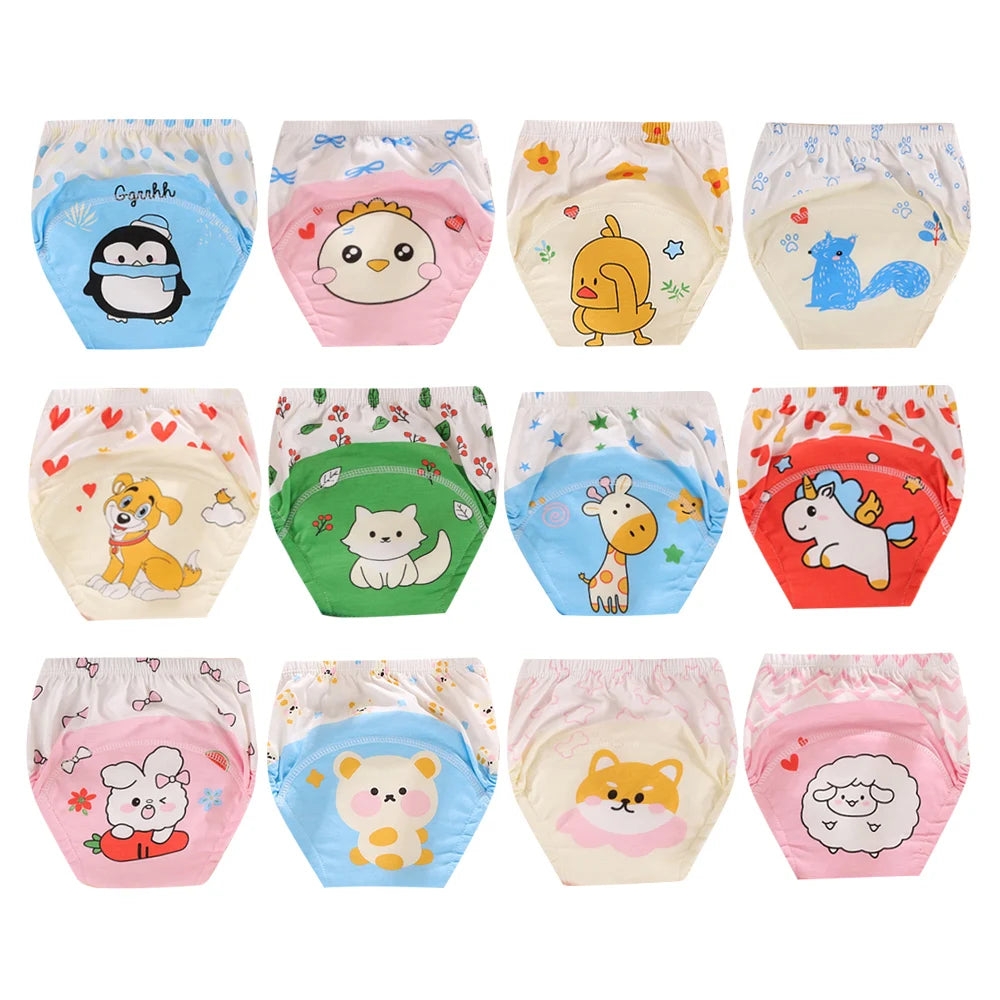 12-Pcs Reusable Baby Potty Training Pants Set