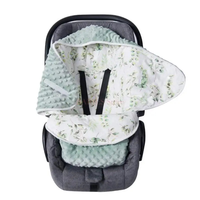 C9GB Baby Car Seat Wrap Blanket Breathable Cotton Swaddle Multi-Pattern