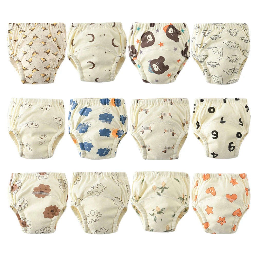 12-Pcs Reusable Baby Potty Training Pants Set