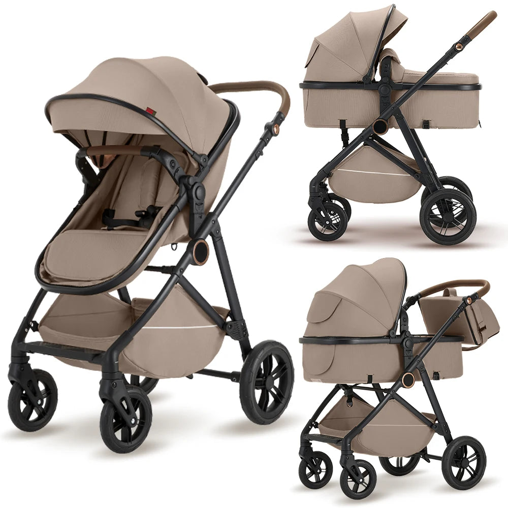 B.childhood 2-In-1 Baby Stroller Foldable Pram Adjustable Canopy